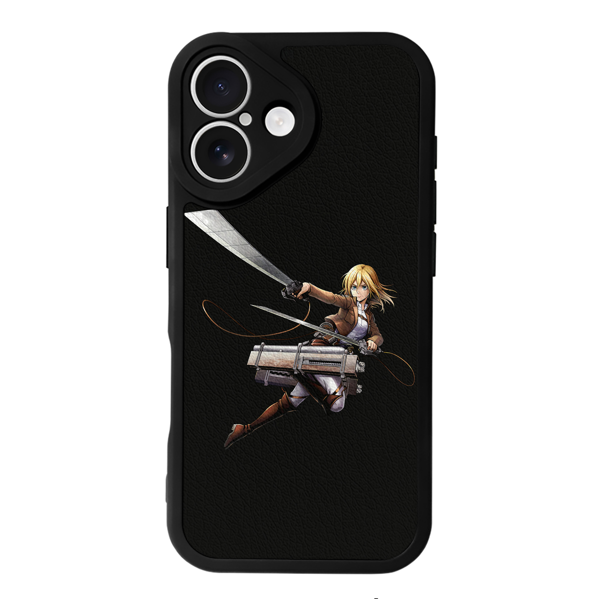 （画像用） 進撃の巨人 クリスタ·レンズ Attack on Titan Christa Lenz 【iPhone 16シリーズ対応】シリコンスマホケース（レザー調） 材質：シリコン